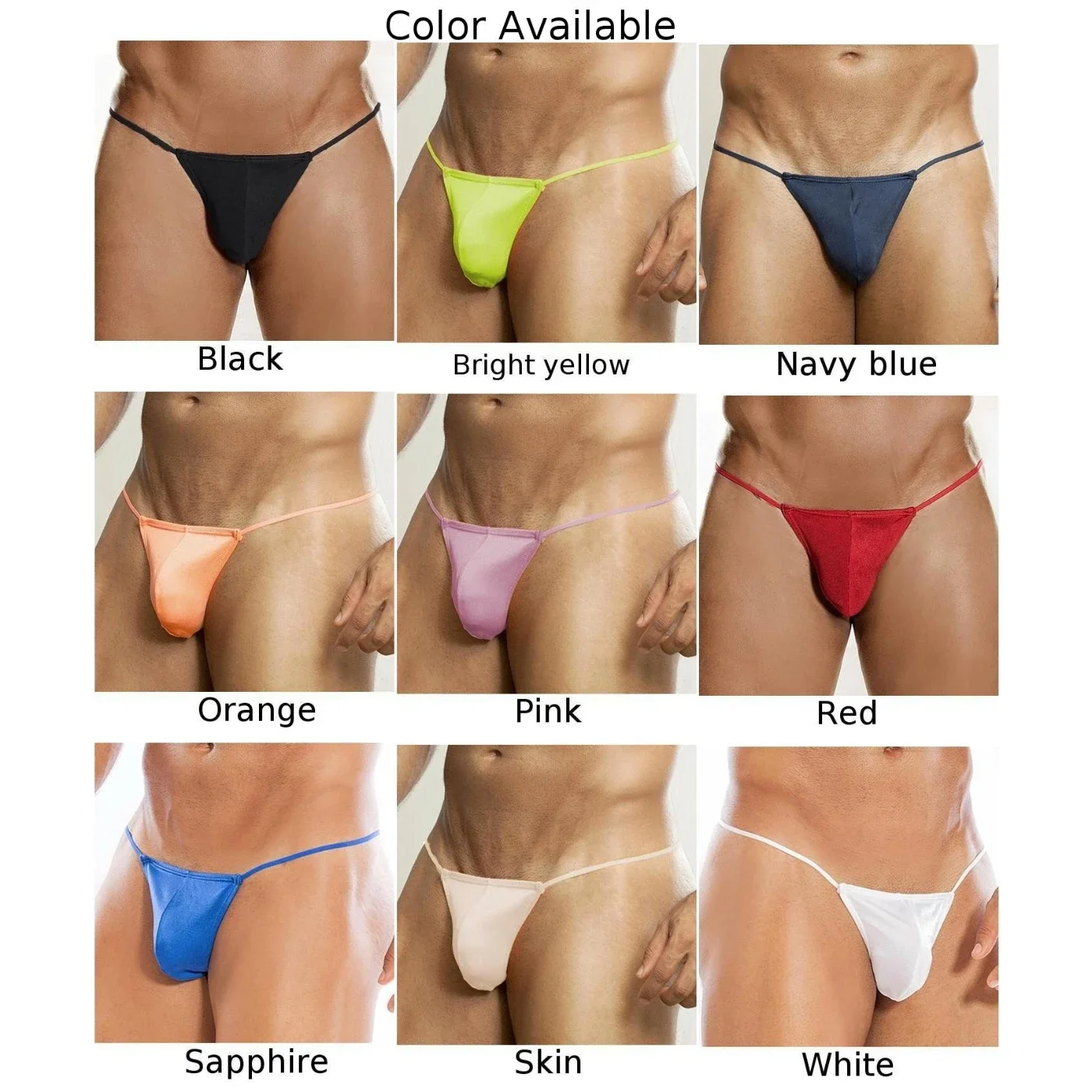 Tanga de hilo para hombre, bolsa potenciadora Sexy, Tanga, lencería erótica, Tangas, calzoncillos, disfraz, Mini bolso, bragas de Bikini con espalda