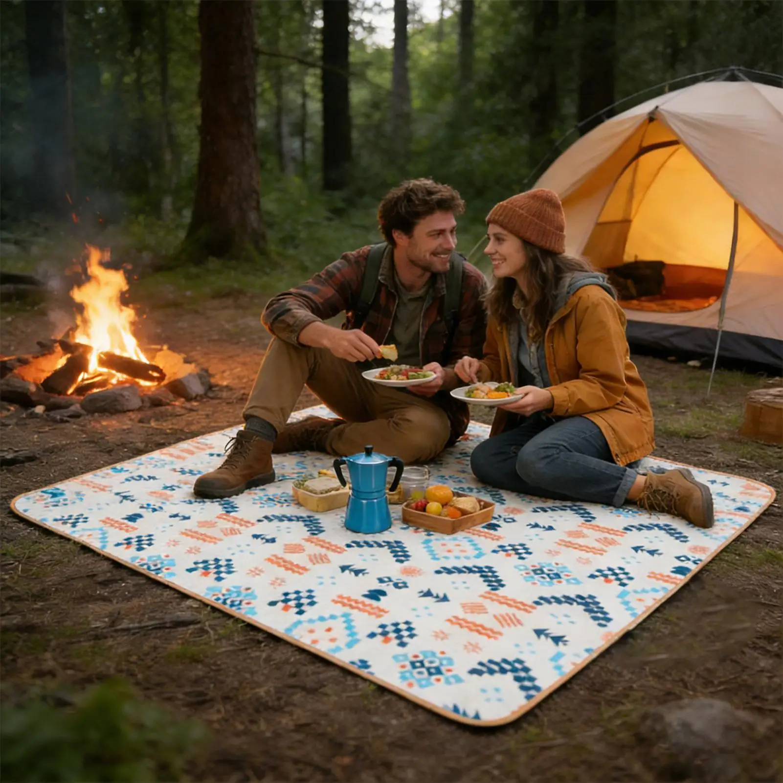 Outdoor Picnic Blanket 78.7x60 Inch Folding Mat Family Outing Mat for Beach Picnic Camping Outdoor Travel Vacation Festival
