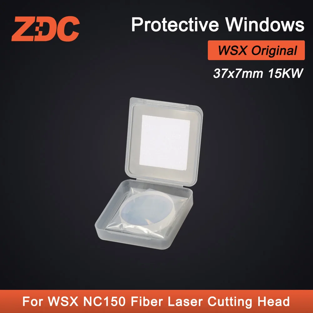 10Pcs/Lot WSX Original Protective Lens Windows 37*7mm for WSX NC60 NC62 HSG Bodor Fiber Laser Cutting Head NC60 NC62