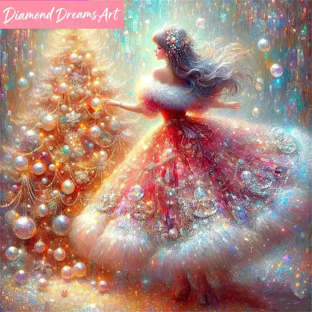 5D-Diamant-Stickerei zum Selbermachen, Frauengemälde, Mädchenporträt, geeignet für Anfänger, Baum, Diamant-Mosaik, Weihnachtsgeschenke, rahmenlos