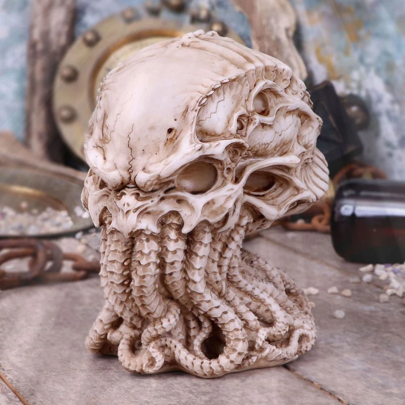 SEWS-Cthulhu Statue Cthulhu Skull Resin Ornament Octopus