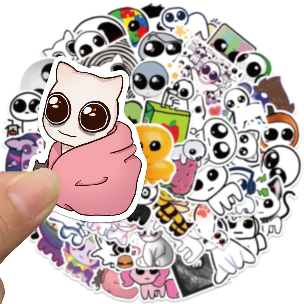 50pcs TBH Creature Plush Stickers Cute Cartoon Doll Graffiti Decals For Kids Laptop Luggage Skateboard Notebook Phone Stickers