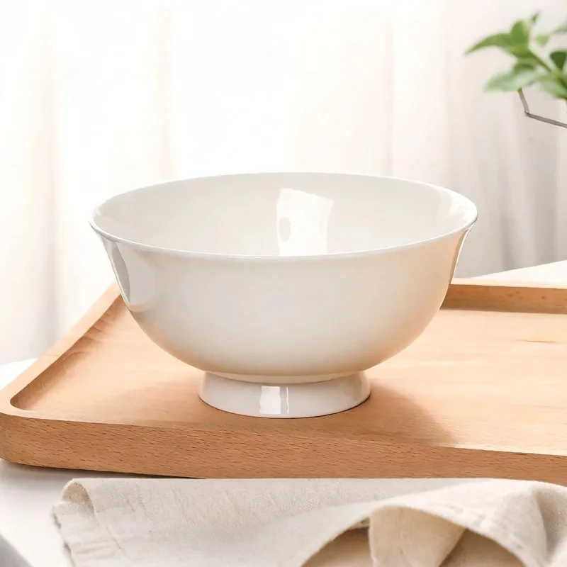 6 inch, plain white bone china chinese soup bowls for dinner serving, enamel lunch bowl for heater, cheap crystal dessert bowls