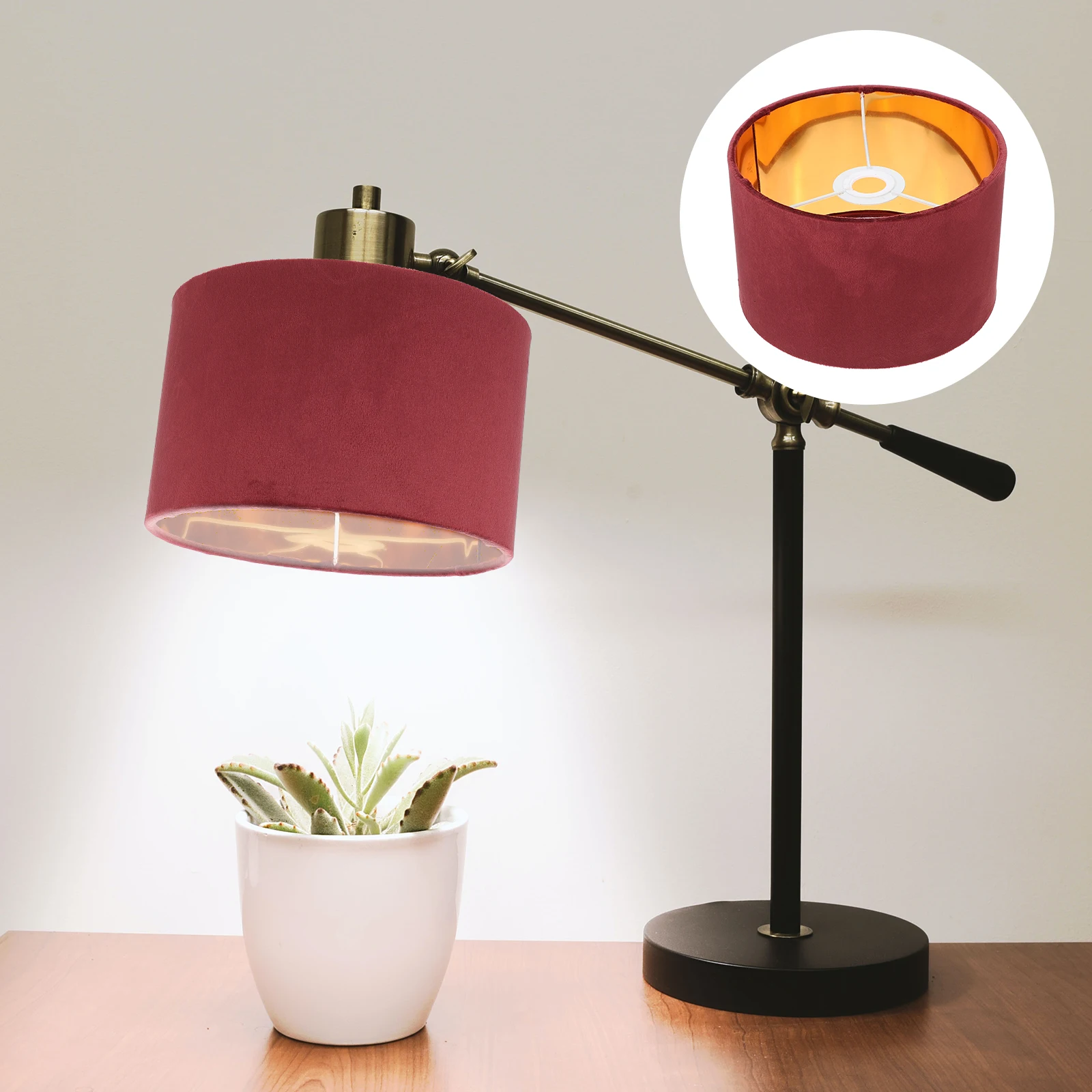 

Retro Decorative Lampshade Foldable Fabric Light Cover Cloth Craft Bedroom Living Room Warm Atmosphere Lighting