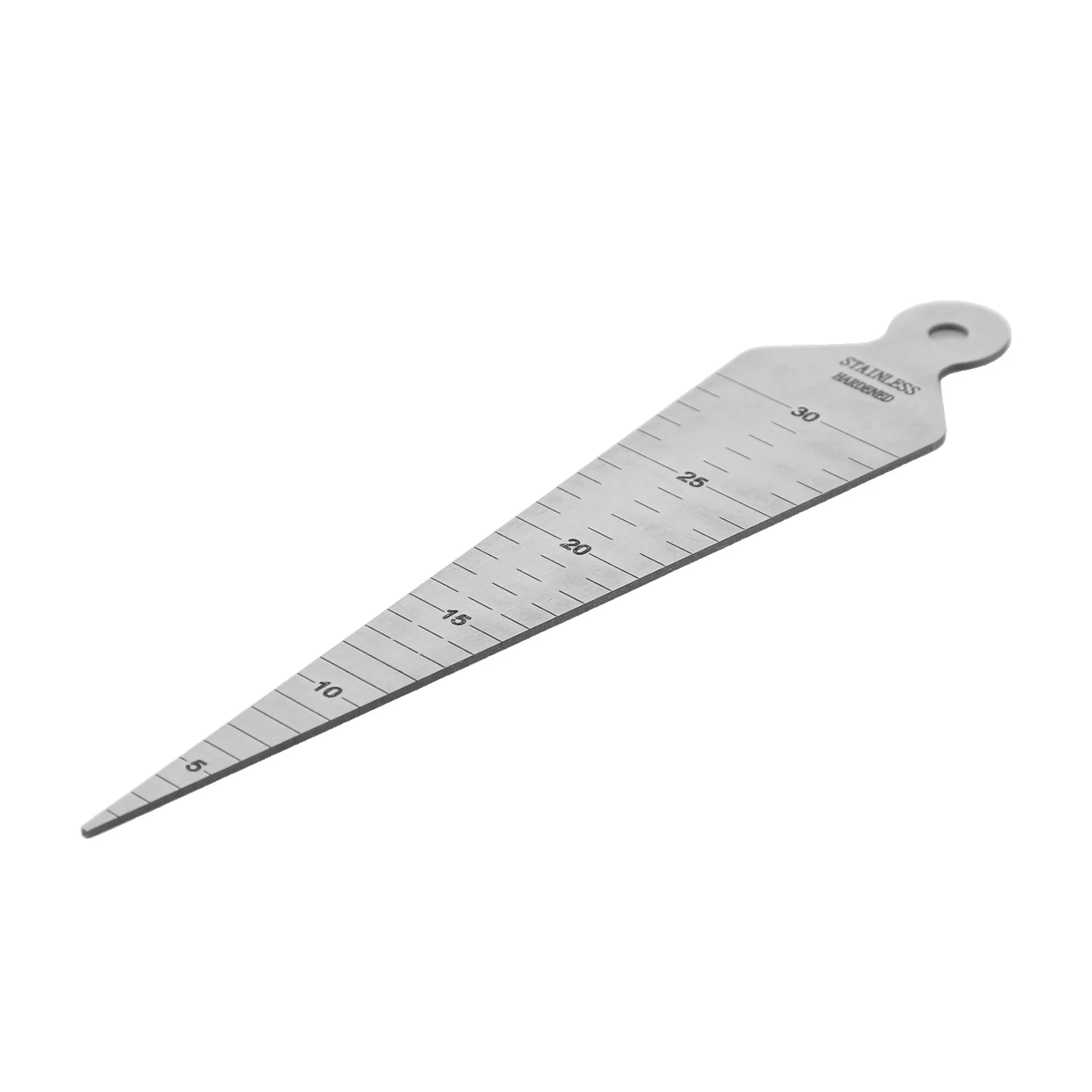 

1pc 5-30mm Taper Gauge Wedge Feeler Gauge Stainless Steel Gap Hole Measurement Wedge Aperture Scale Measuring Tool