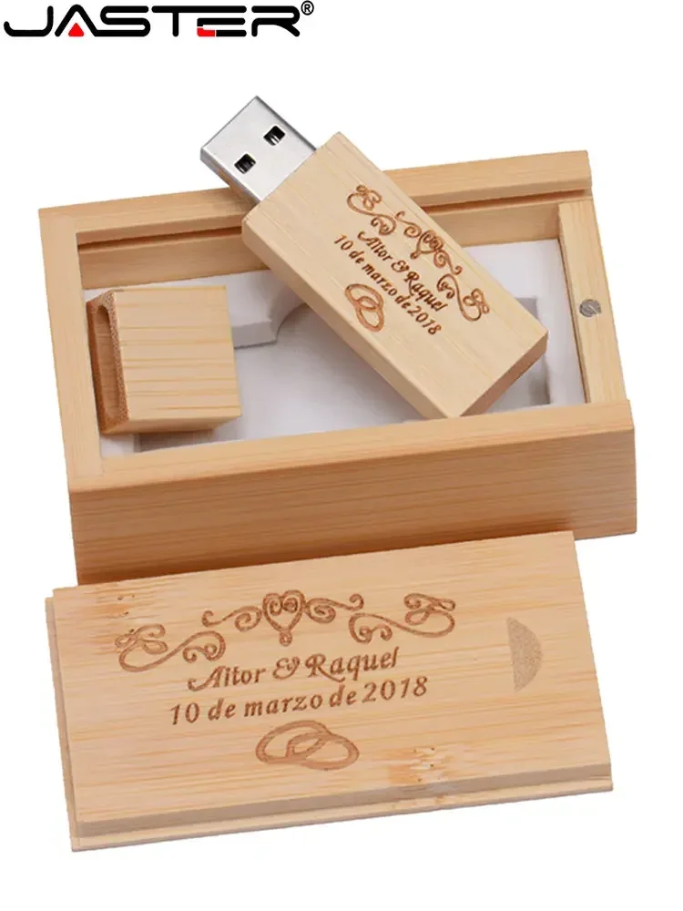 Imagem -04 - Jaster- Custom Logo Usb Flash Drive Pendrive de Madeira Memory Stick 2.0 8gb 10 Unidades por Lote