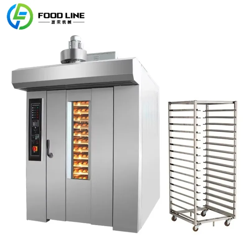Commercial Big Automatic 32 Tray Pizza diesel Rack Gas Electric Small Revolving Bread Rotary Oven Electronic for Bakery