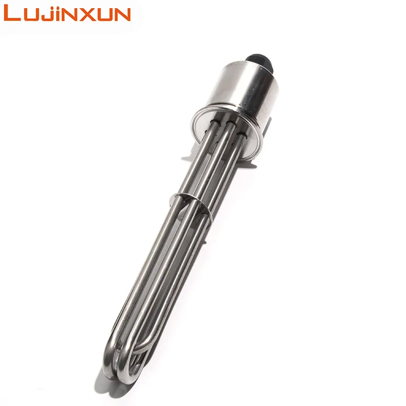 LUJINXUN 2 "ثلاثي المشبك 63 عنصر التدفئة الكهربائية SUS304 أنبوب سخان 220 فولت/380 فولت سخانات الغمر عشرة 3-12KW للمياه/الزيت
