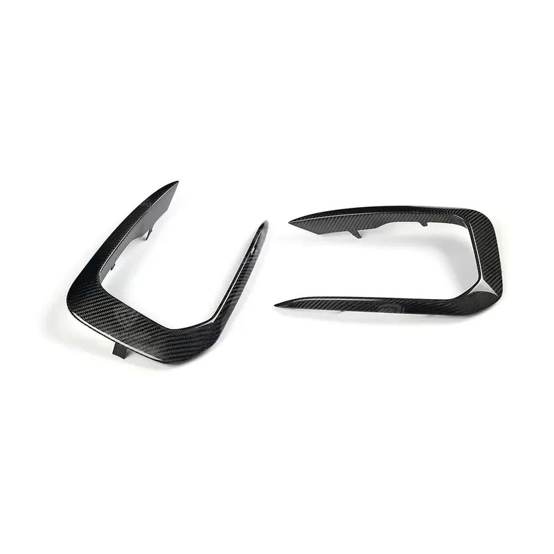 Carbon Fiber Front Fog Light Canards Trim for BMW 1 Series F20 LCI M140i Bumper Protector Side Splitters Facelift