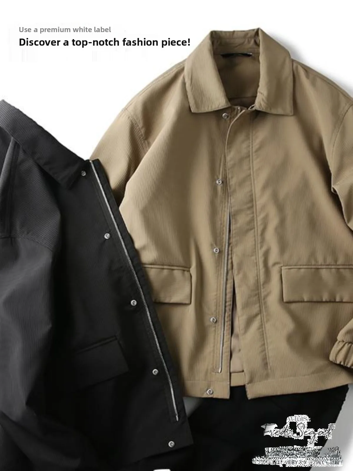 

Casual Workwear Sle! Ironl! Spring Autumn Men's Faionable Versatile Casual Collar Loose Jaet Trendy