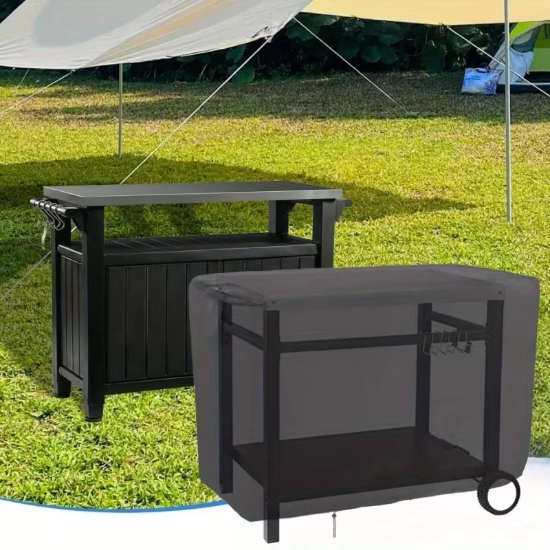 

Dining Car Cover, Outdoor Prep Table Cover for Double Dining Car Table Cover, BBQ Table Cover(Cover Only)