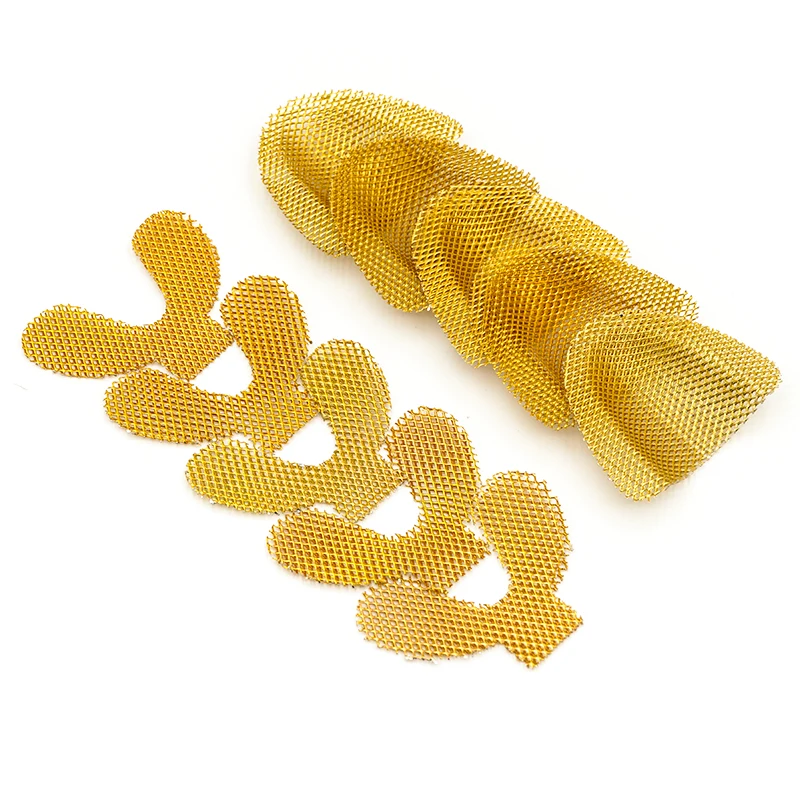 10 sztuk Dental Impression siatka metalowa taca materiał protezy Metal Palatal siatka wzmacniająca do wzmocnienia górne/dolne zęby