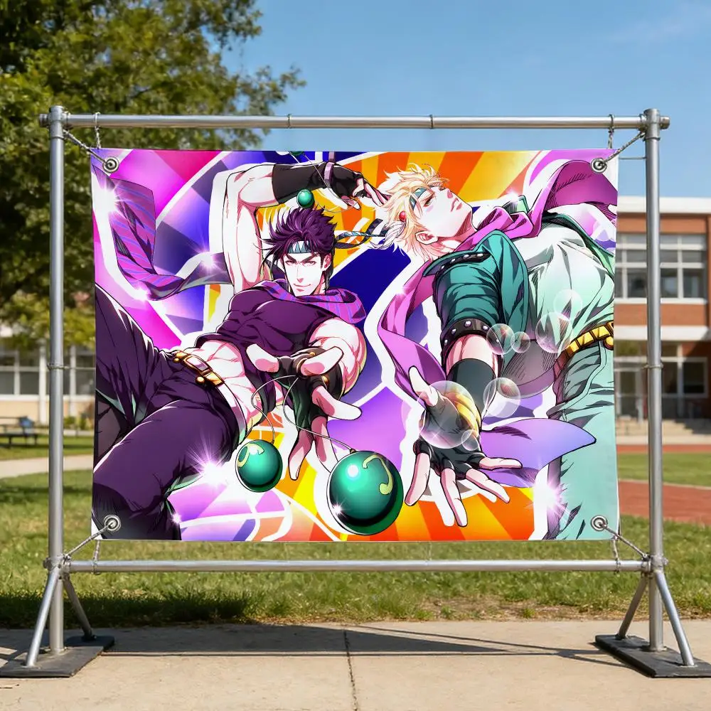 Anime Epic JoJo's Bizarre Adventure Flags Specialized for indoor and outdoor home decorations, outdoor camping, and bar parties