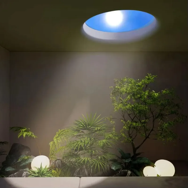 Round  Artificial Sun Roof Window Skylight Round Sunshine 150w-300w Indoor  Light Emitting Diode Blue Sky Ceiling Light