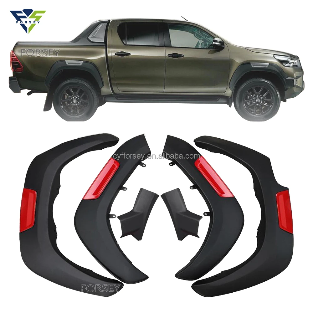 New High Quality 4x4 Accessories Automotive Parts Plastic black fender flare for hilux revo 2024 fenders