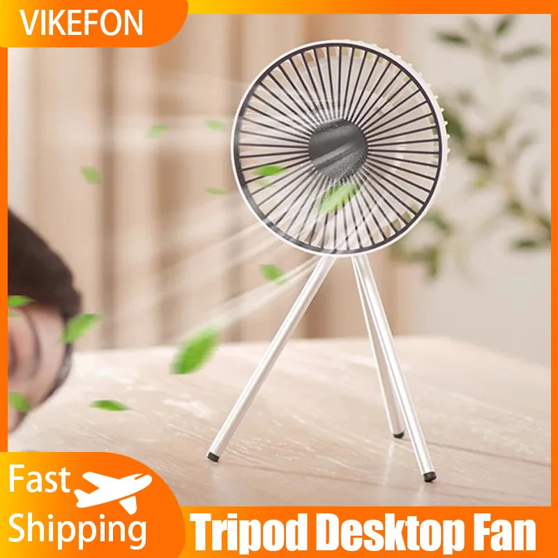 

3 Gear Tripod Outdoor Camping Fan Desktop Dual-use Portable Circulation Large Wind Tent Can Hang Ceiling Fans Small Outdoor Fans