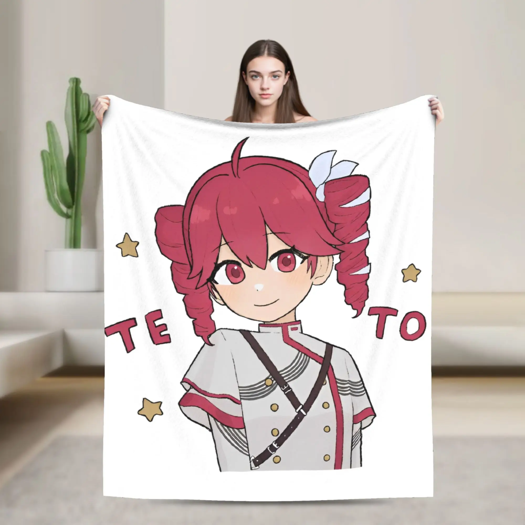 

Cute Kasane Teto Manga Velvet Throw Blanket Blankets for Sofa Car Super Warm Quilt