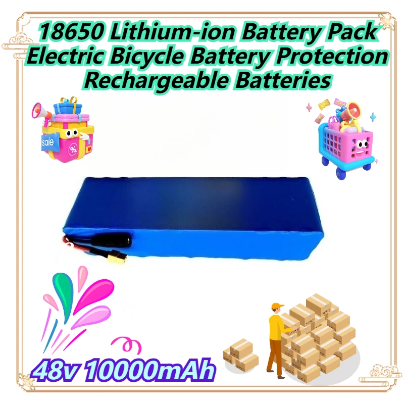 

48v 10000mAh 18650 Lithium-ion Battery Pack Electric Bicycle Battery Protection Rechargeable Batteries