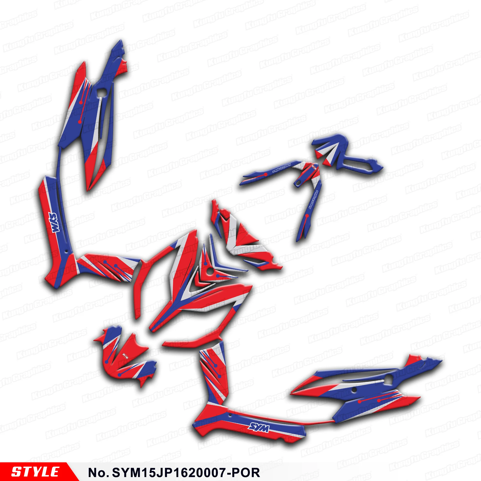 

Комплект графических наклеек JY RACING для SYM JET POWER JP 150 JP150 2016 2017 2018 2019 2020, щит, SYM15JP1620007-POR