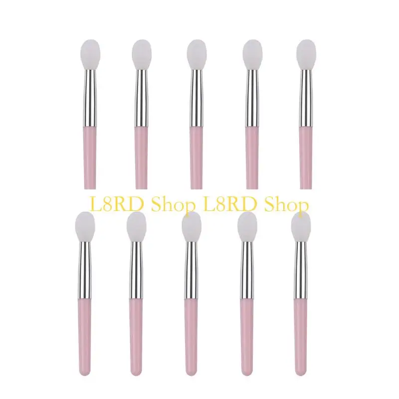 L8RD Travel Silicone Lip Brushes 10 Pack Non Irritating Design Perfect for Delicate
