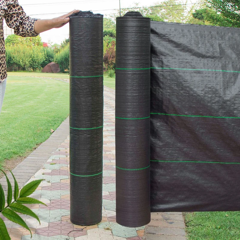 Woven weed control fabric, Weed barrier fabric, Heavy-duty, Anti slip outdoor mat, Plant protective cover, Weed control and pest
