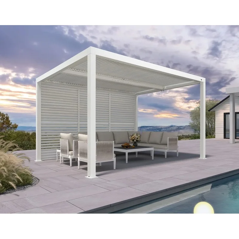Gazebo Pergola 3x3m Winter Removable Design Powder Coated Aluminum Structure with Insulated Roof All Season Balcony