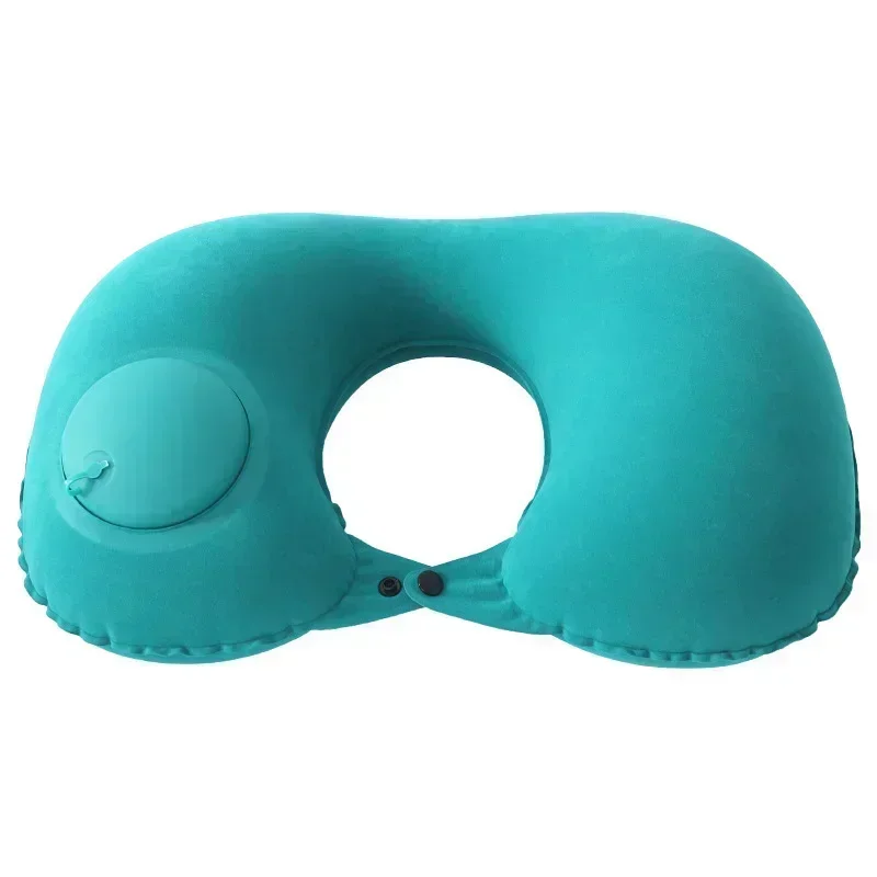 1pc Travel Pillows Airplanes Inflatable Super Light Portable Neck Pillow U-Shape Automatic Inflatable Cervical Vertebr Pillow