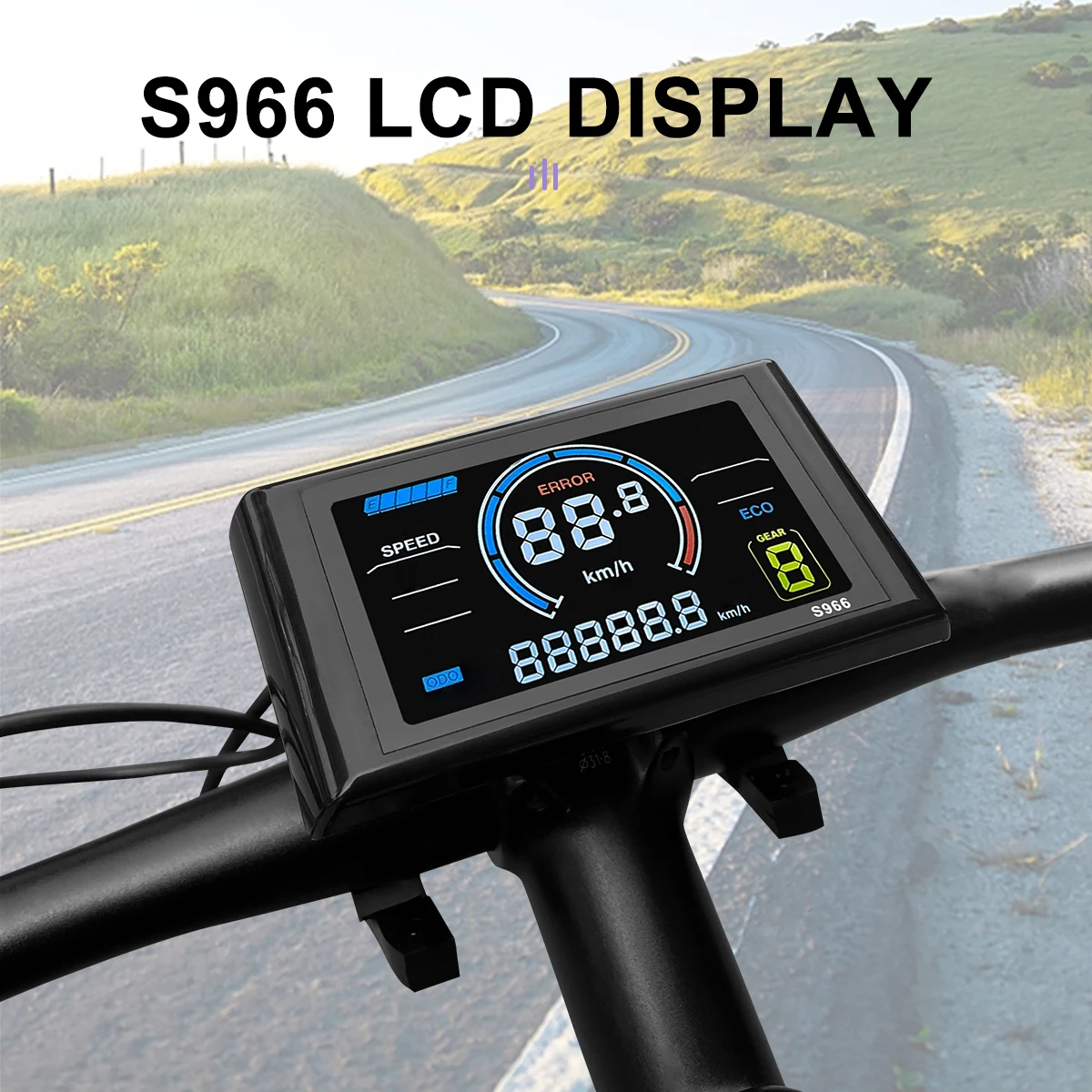 

Ebike Display Color LCD S966 NFC compatible 24-72V Smart Color Screen with 5pin plug ，Communication Protocol UART2,