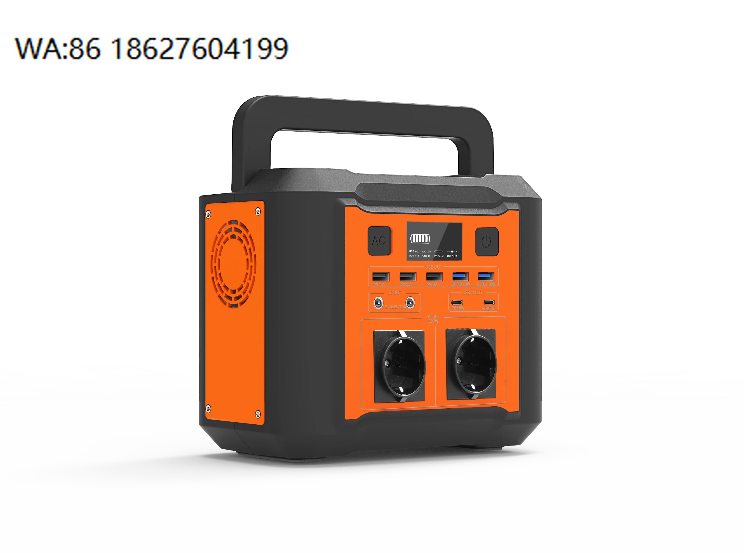 300W/350W Multi Port Portable Power Station Mono Solar Panel Inverter Home Camping Emergency Backup Generator