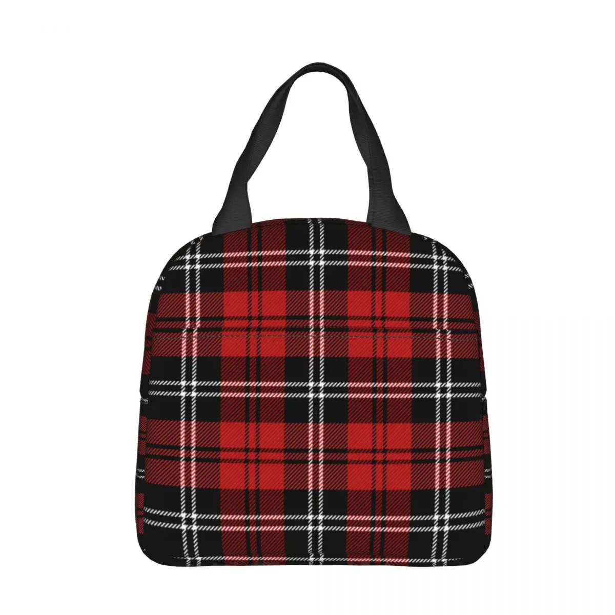 

Christmas New Year Tartan Plaid Insulated Lunch Bags Thermal Bag Reusable Scottish Big Capacity Tote Lunch Box Men Women Outdoor