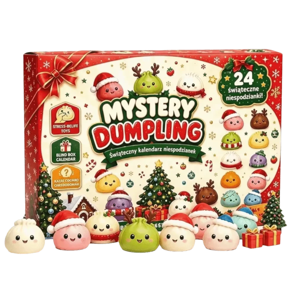 Soft Christmas Dumpling Advent Calendar Fidget Anxiety Relief Mystery Dumplings Toy Slow Resilience Decompression