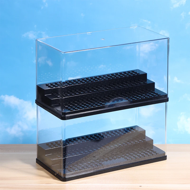 Display Case 2/1Pcs Acrylic Minifigures Stackable Dustproof Building Block Storage Box