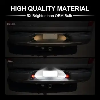 適用於凱迪拉克凱雷德、雪佛蘭Silverado、雪佛蘭Tahoe、雪佛蘭Suburban、GMC Sierra 1500/2500的OLED霓虹LED車牌燈總成替換零件 10 最佳銷售 GMC Sierra配件 - №4