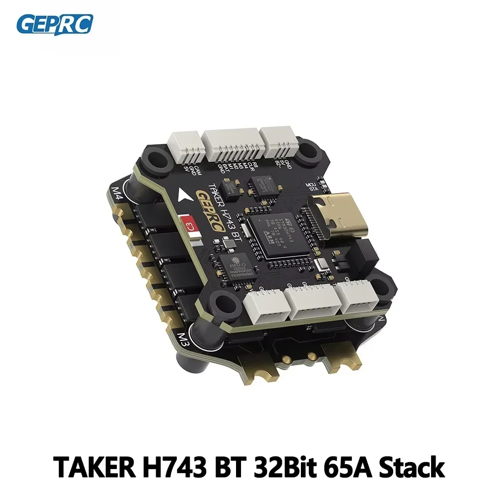 SkyDElGEPRC TAKER H743 BT 32Bit 65A 4IN1 ESC Stack Dual Gyro Barometer Flight Data Analyze Record For MOZ7 V2 Racing