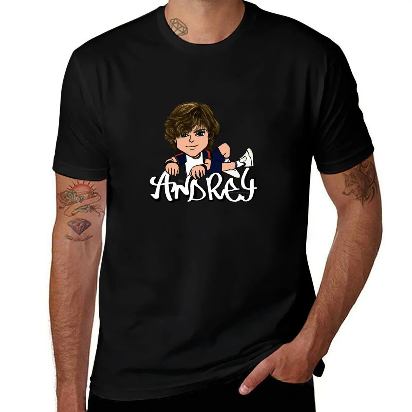 

Andrey Rublev T-Shirt customs blacks basketball graphic tees Personalized t-shirt heavyweight t shirts for men