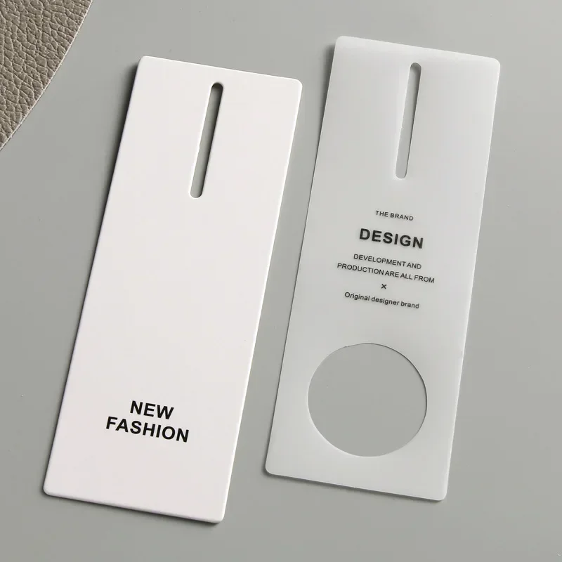 100pcs High-grade Clothing Tags Transparent Plastic Soft Piece Fashion Hangtags Universal Design Clothing Labels Trendy Tags