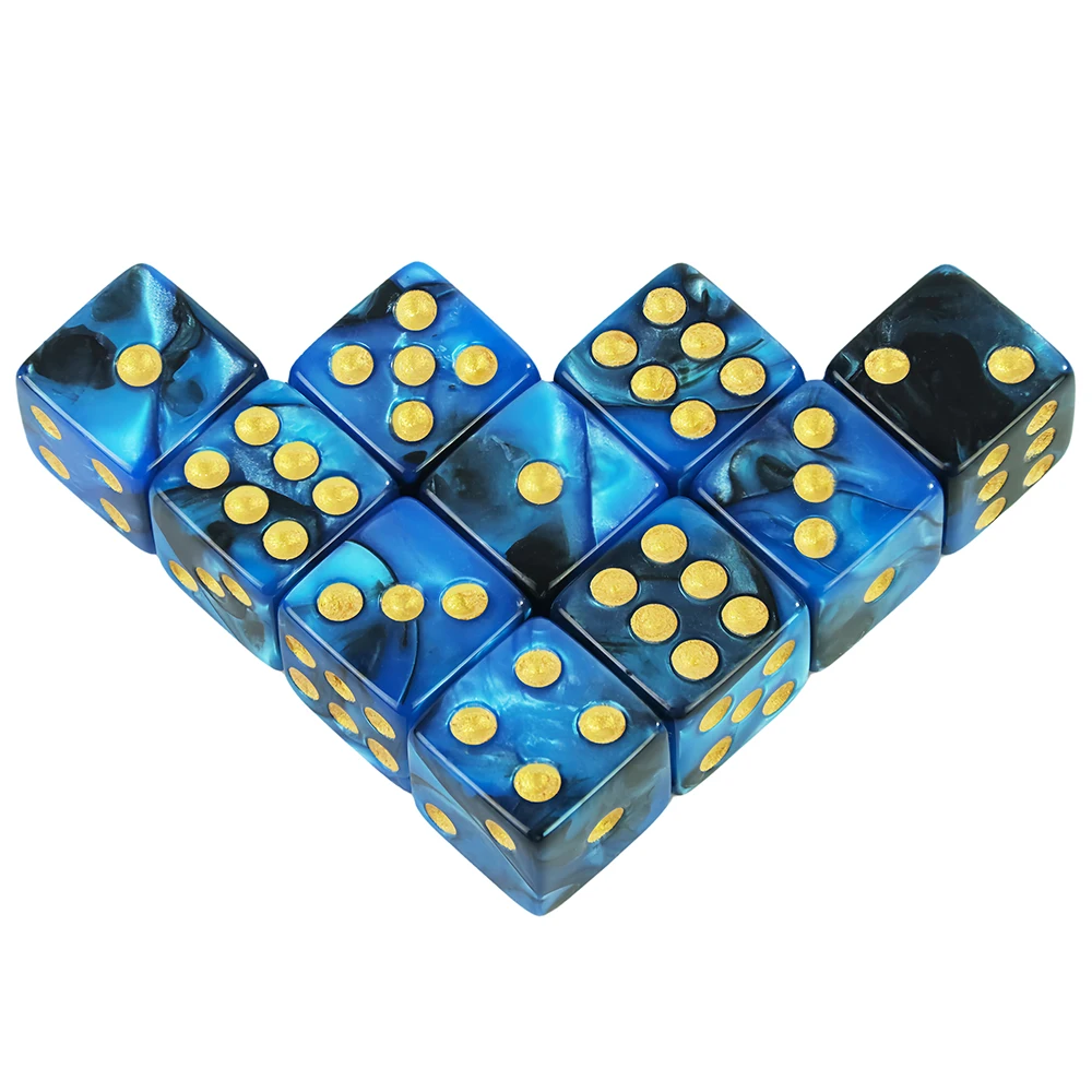 Dice Mini 6 Sided Colored 12mm Square Corners Die Playing for Mahjong Chess DND TRPG Tabletop Game