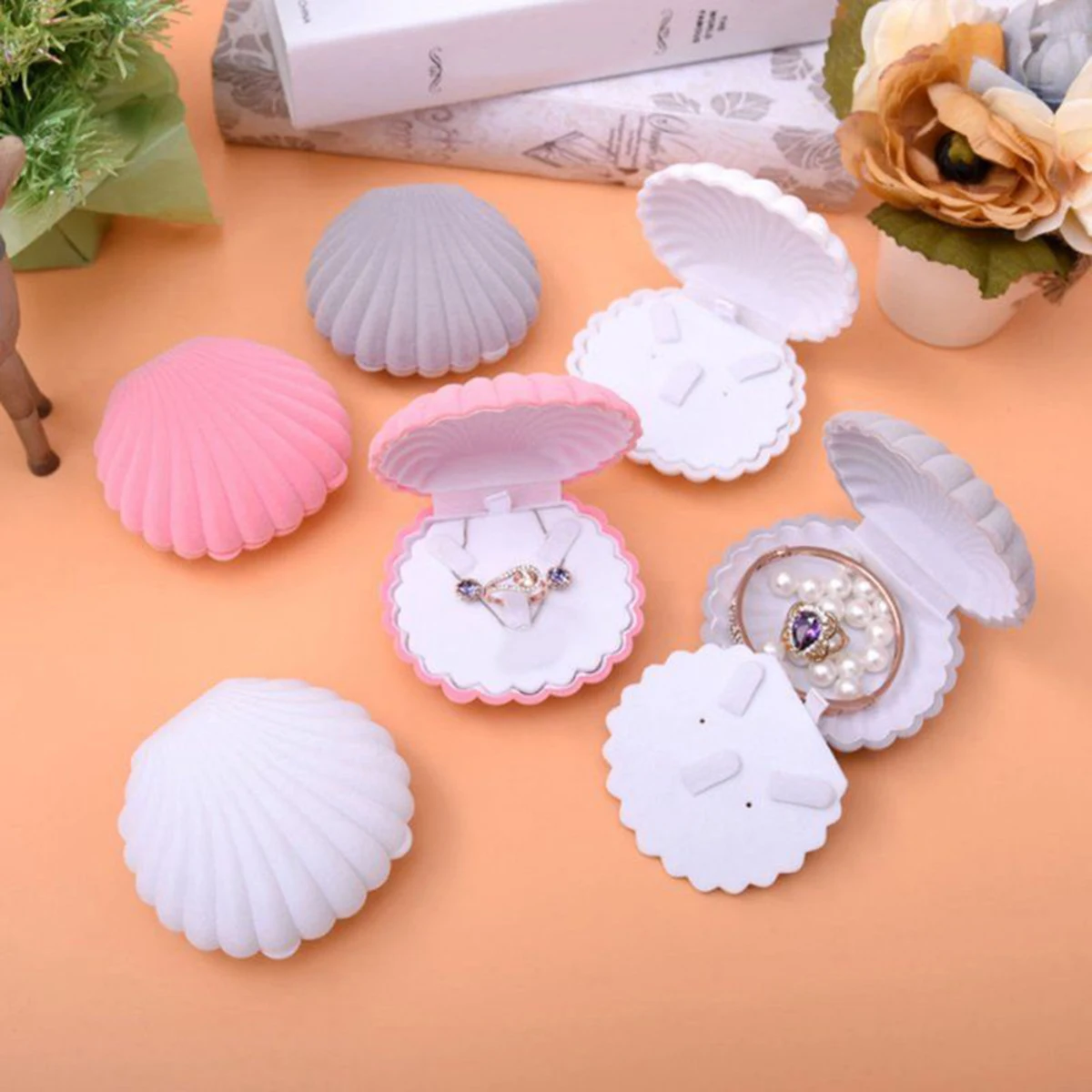 Shell Boxes Cute Personalised Boxes Universal Jewellery Earrings Rings Necklaces Universal Boxes