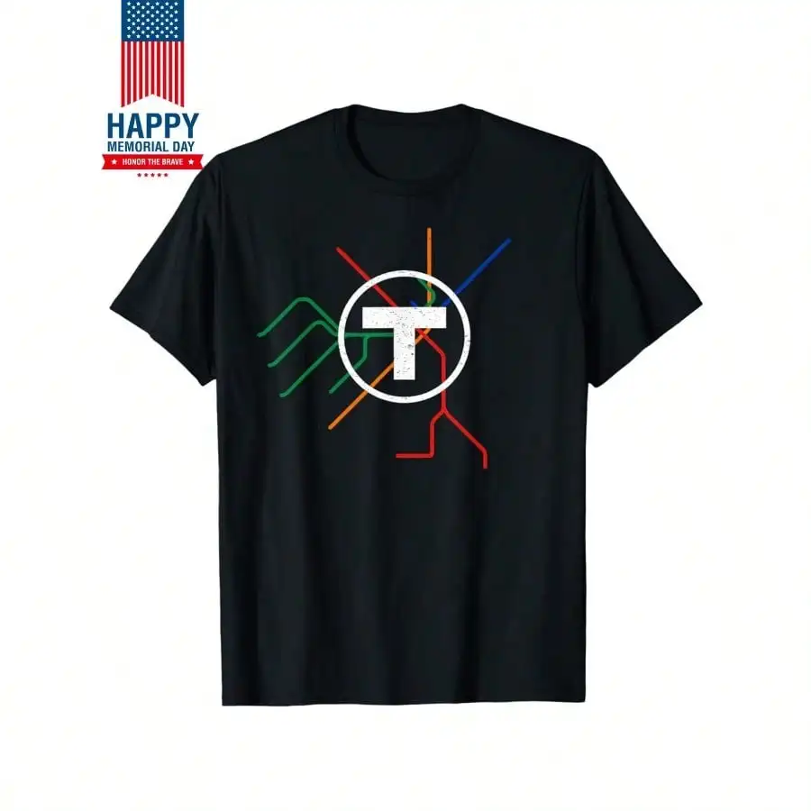 

Boston T Subway Map Vintage MBTA T-Shirt