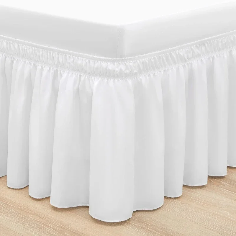 Hidden Sundry Items Bed Aprons Durable and Lightweight No Need To Lift Wrap Around Ruffle Cloths 80x39 Inches Single Bed Skirts