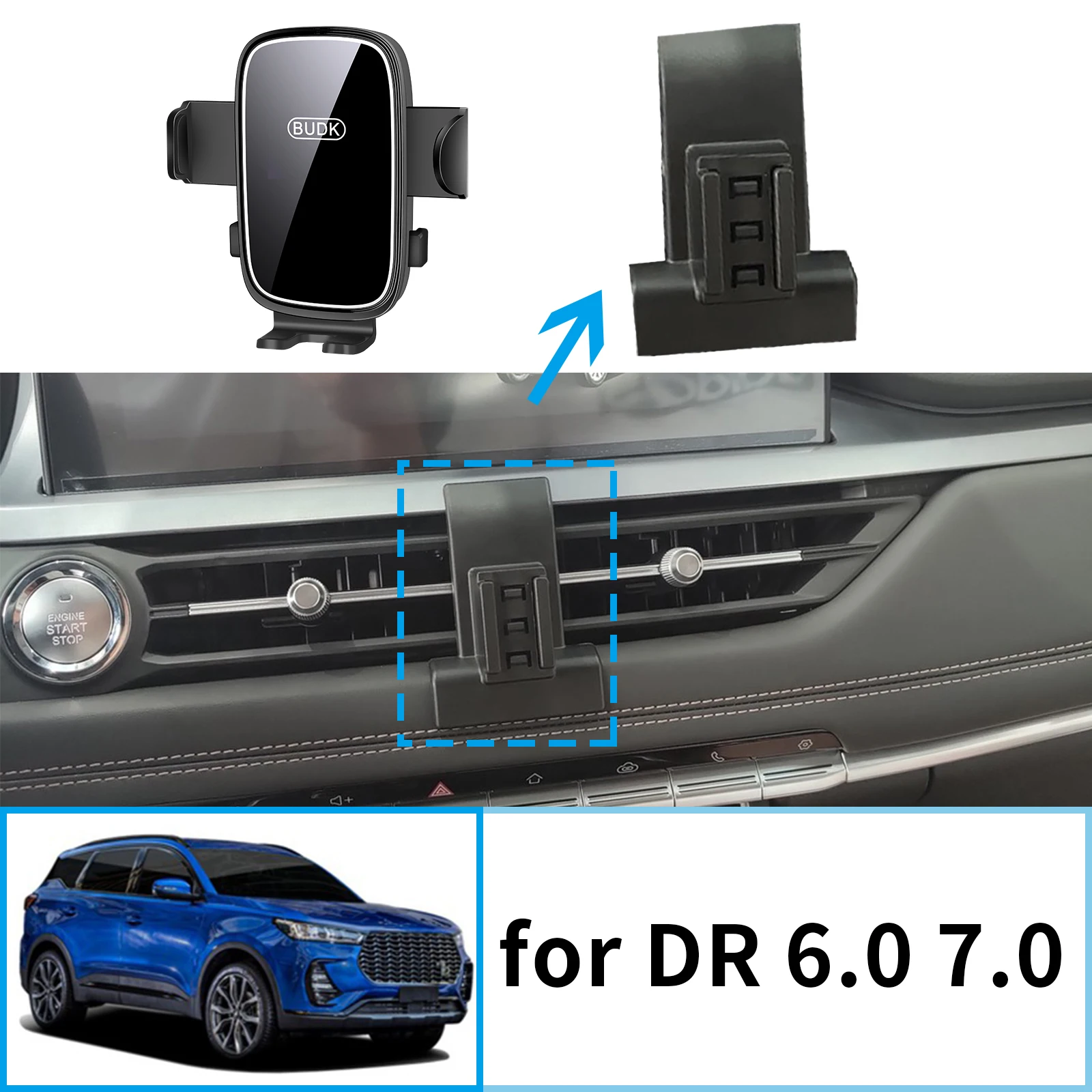 

for DR 6.0 7.0 2023 2024 2025 Car Mobile Phone Holder GPS Bracket Navigation Stand Auto Accessories