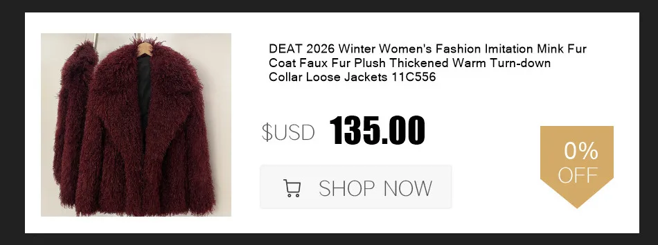 DEAT Women 2026 Winter Patchwork Design Contrast Color Plaid Jackets Women Faux Fur Thickened Warm Hidden Button Coat 11C573