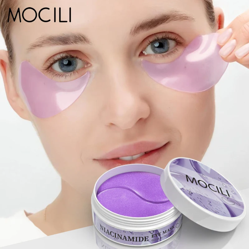 60pcs Niacinamide Whitening Eye Mask Firming Anti Dark Circles Remove Eyes Bag Moisturizing Eye Patches Eyes Skin Care