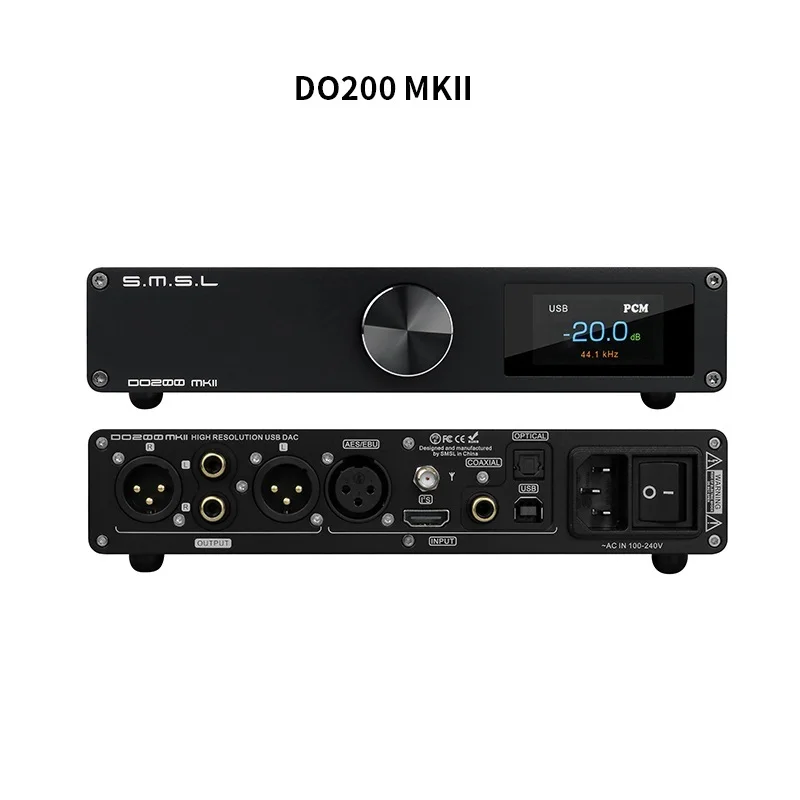 Top DO200 MKII Audio DAC ES9068AS*2 XMOS XU316 Bluetooth 5.0 MQA Full Decoding OPA1612*5 op amp DSD512 768KHZ 32Bit CD decoder