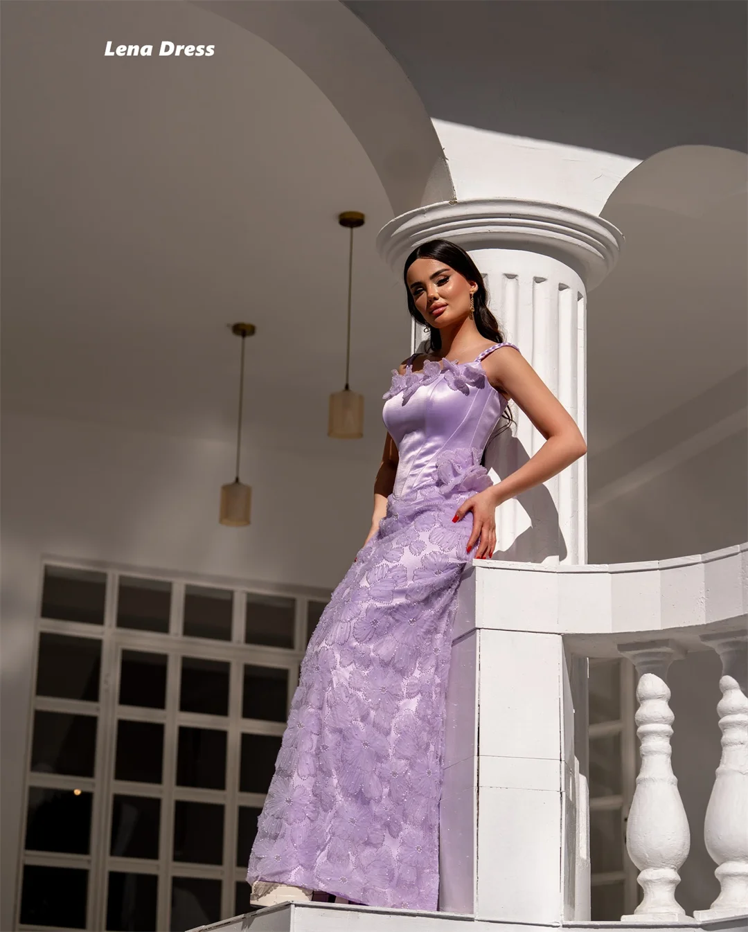 Lena Abendkleider nach Maß für Damen, elegante Luxus-Abschlussballkleider 2025, Robe De Cocktail Femme, Blumenstickerei, Fischschwanzkleid