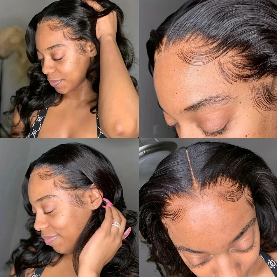 Peluca de cabello humano rizado con cierre Frontal HD para mujer, postizo de encaje Frontal transparente, corte Bob corto brasileño Remy, 13x4