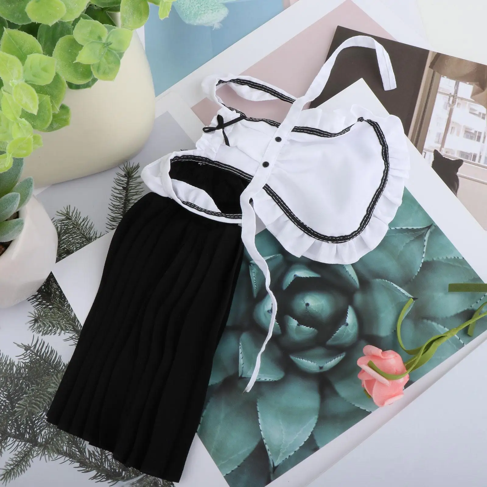 

Фигурка в масштабе 1/6, платье горничной, набор, стильный модный костюм для косплея для куклы 12 дюймов, женские фигурки, аксессуары для тела, платье