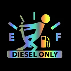 Car Stickers Vinyl Decal Fuel Refill DIESEL ONLY Motorcycle Decorative Accessories Creative