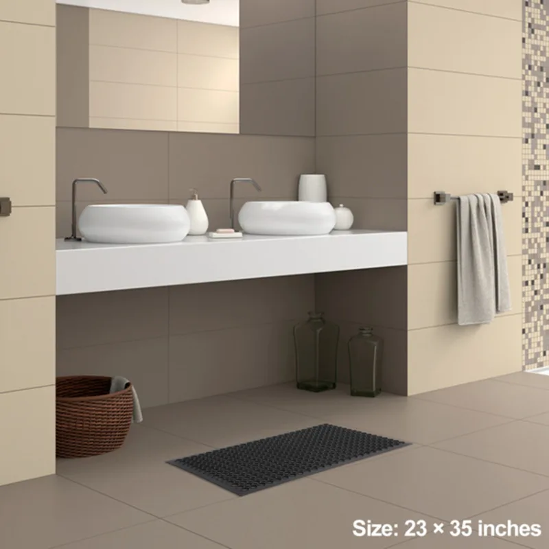 Anti-Ermüdungs-Entwässerungs-Gummi-Pad, rutschfest, sechseckiger Lochstreifen, für die Küche, industriell, feuchtigkeitsbeständig, langlebig und leicht zu reinigen