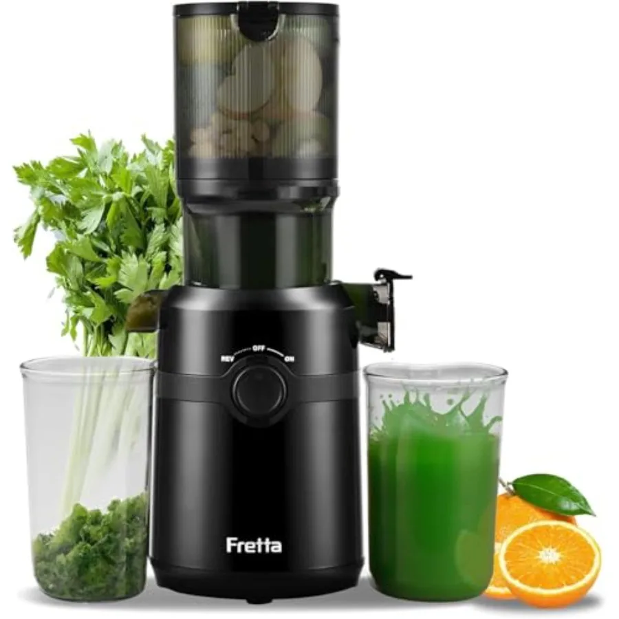 

Cold Press Juicer Machines Slow Masticating Juicer with 4.25 Large Feed Chute for Whole Fruits Vegetables Easy Clean Self Feedi